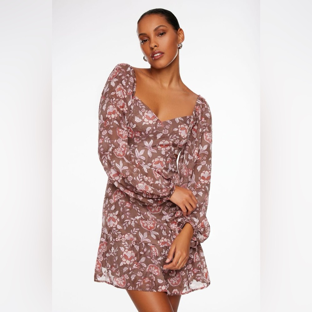 NWT Dynamite Long Sleeve Flare Mini Dress